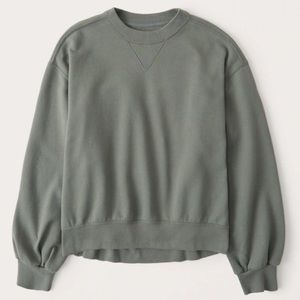 Abercrombie Puff Sleeve Crew Neck Sweatshirt